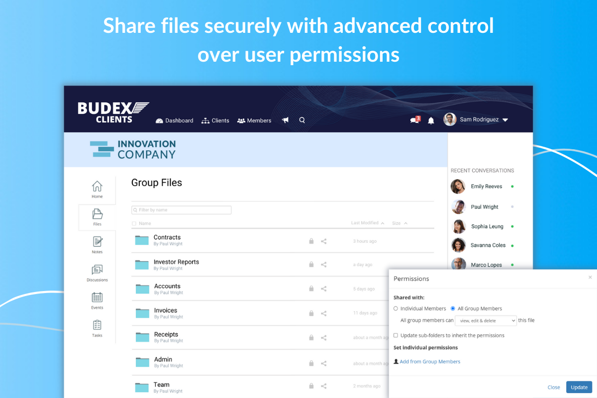 M&A data room secure file sharing