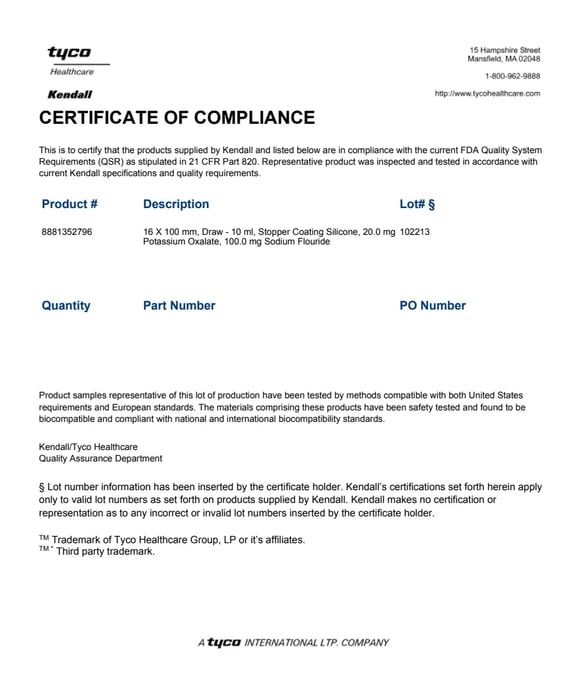 Compliance Certificates