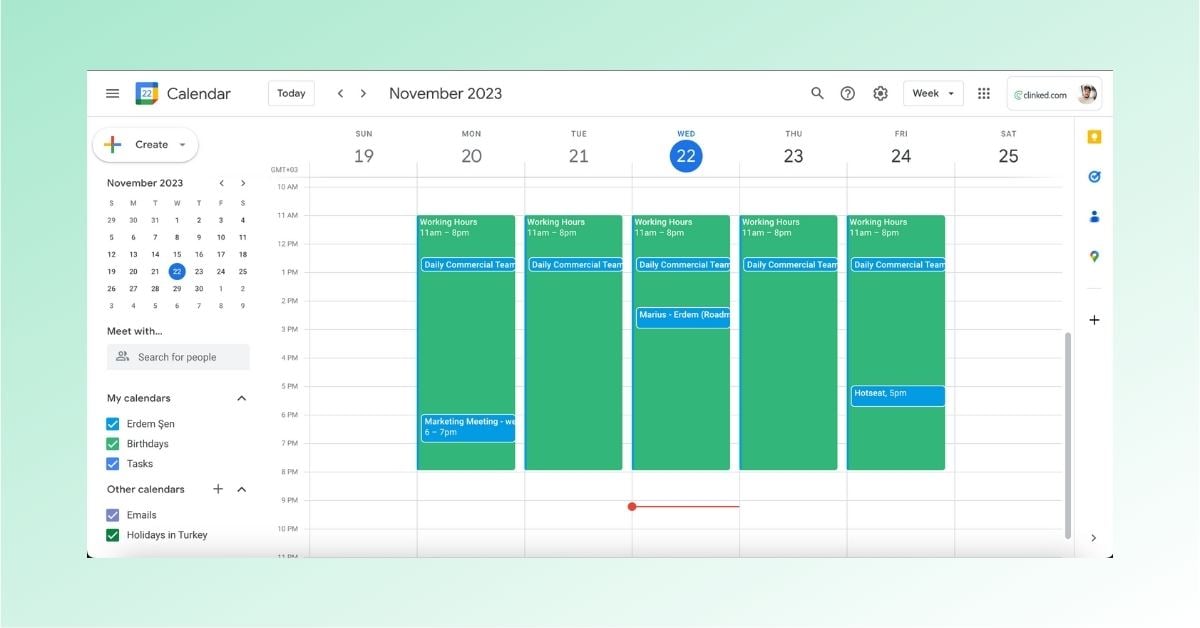 paperless scheduling with Google Calendar 