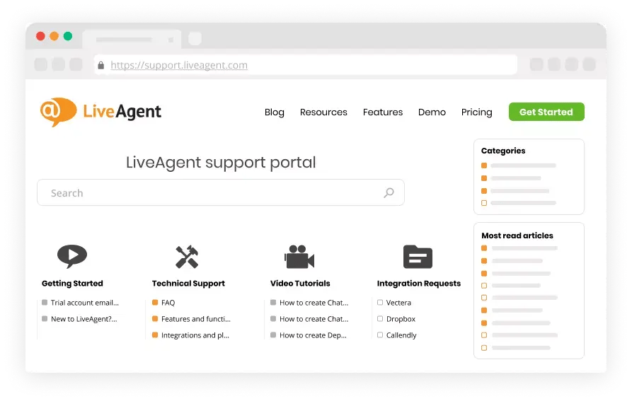 Liveagent-customer-self-service-portal