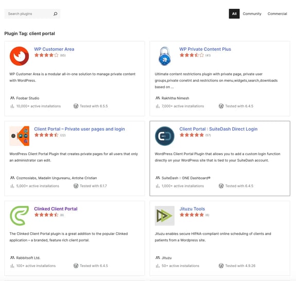 WordPress plugins for creating client portals