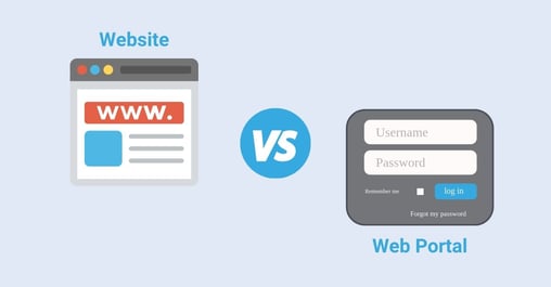 difference between website and web portal