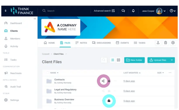 document sharing through clinkeds client portal